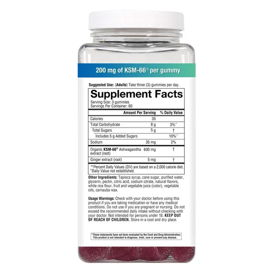 youtheory Ashwagandha, 180 Gummies, Mixed Berry