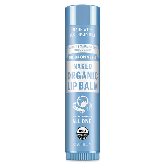 Dr. Bronner's Organic Unscented Naked Lip Balm, 0.15 oz