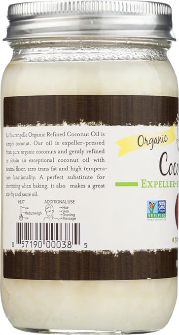 La Tourangelle Organic Refined Coconut Oil, 14 oz