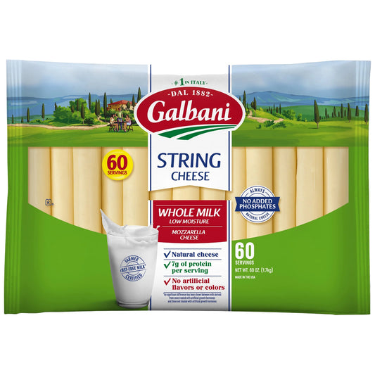 Galbani Mozzarella String Cheese, 60 Count