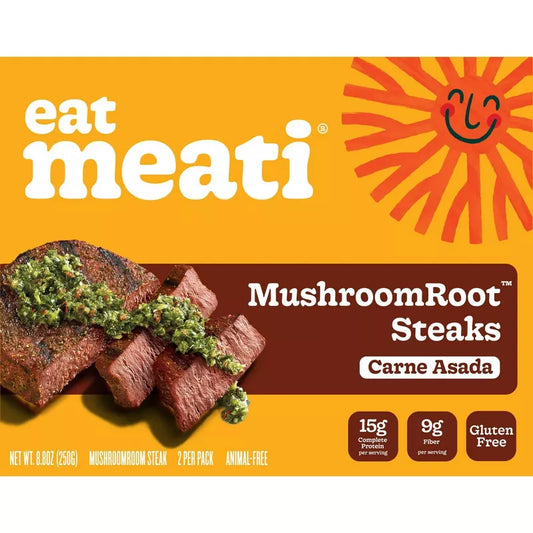 Meati Carne Asada MushroomRoot Steaks 2 pc, 8.8 oz