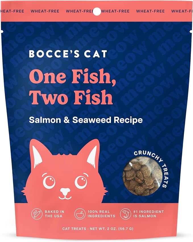 Bocce's Bakery One Fish Two Fish Cat Salmon & Seaweed Recipe, 2 oz