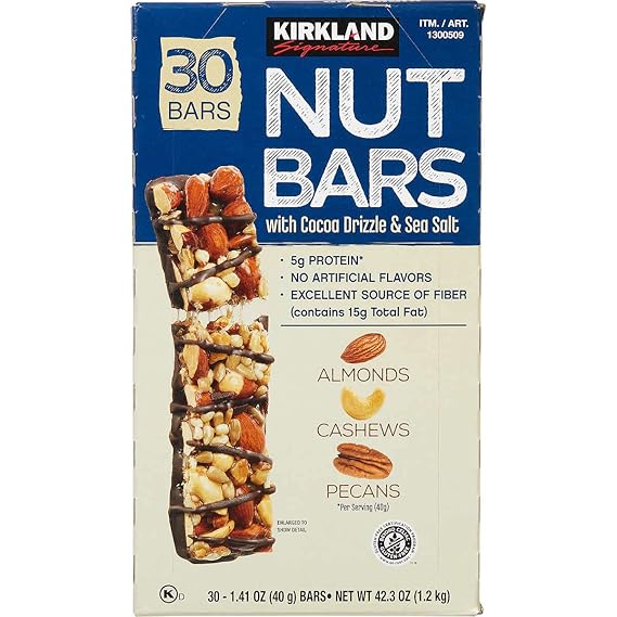 Kirkland Signature Nut Bars 30 ct, 1.41oz