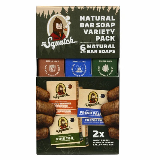 Dr. Squatch Natural Bar Soap 6 Pack, 5 oz