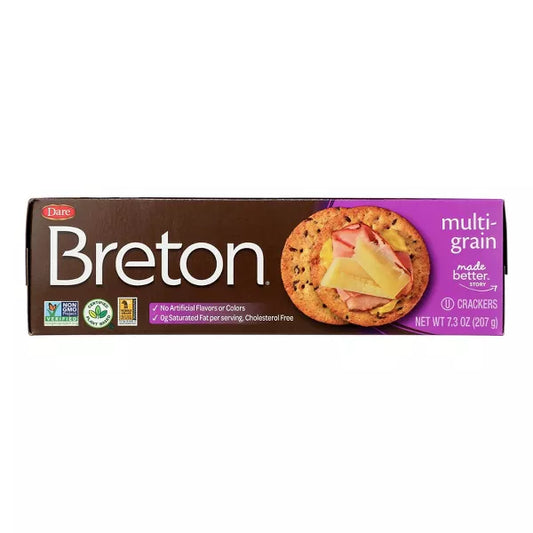 Dare Foods Breton Multi-Grain Crackers, 7.3 oz