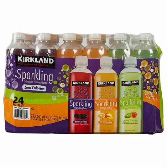 Kirkland Signature Sparkling Water Variety 24 ct, 17 fl oz