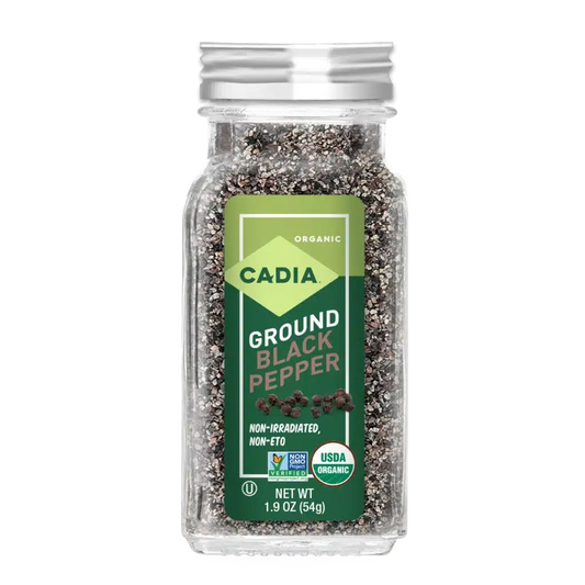 Cadia Organic Ground Black Pepper, 1.9 oz