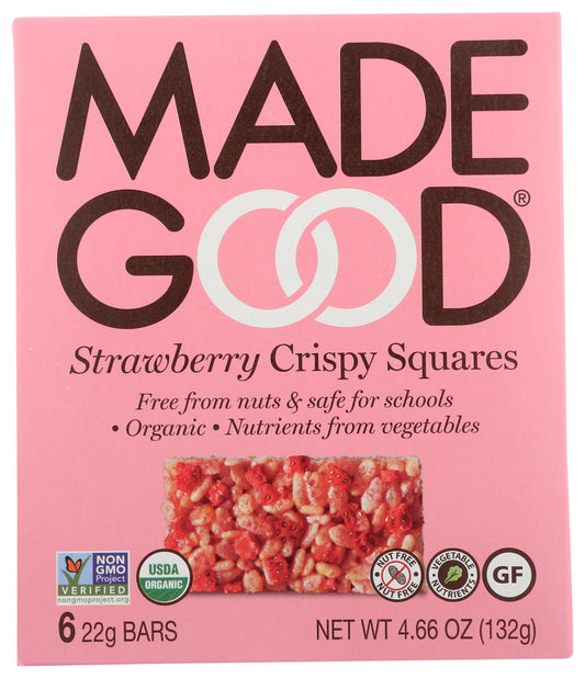 MadeGood Strawberry Crispy Squares, 4.68 oz