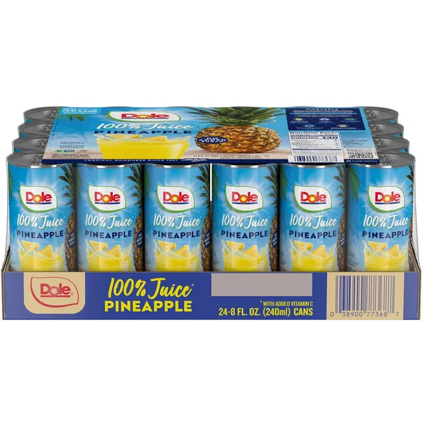 Dole 100% Pineapple Juice 24 ct, 8 fl oz