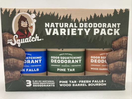 Dr. Squatch Deodorant Bundle 2.6oz each Natural Variety Pack