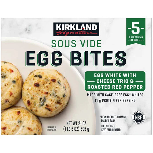 Kirkland Signature Egg Bites Cheese Trio & Roasted Red Pepper, 21 oz