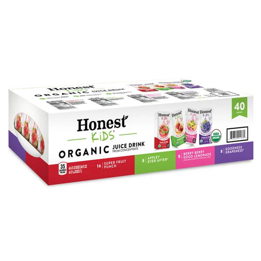 Honest Kids Organic Juice Drink Variety Pack 40 ct, 6 oz