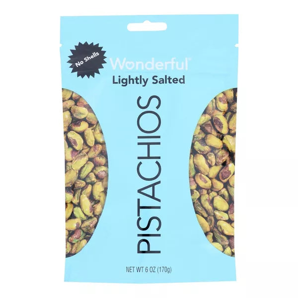Wonderful Lightly Salted No Shell Pistachios, 6 oz