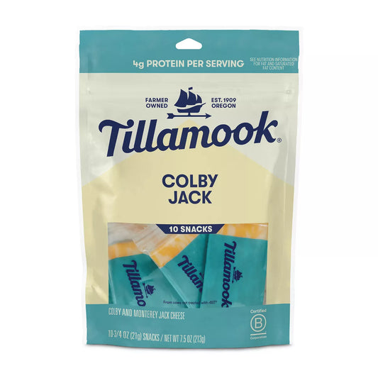 Tillamook Colby Jack Cheese Snack Portions, 7.5 oz