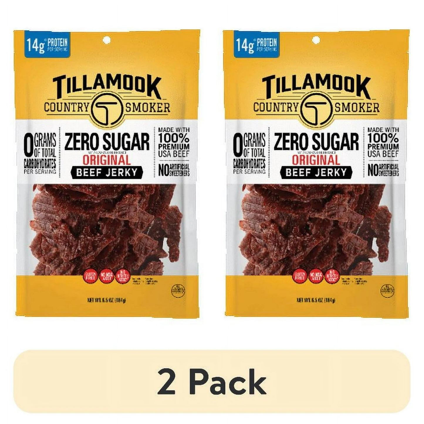 Tillamook Zero Sugar Jerky 2 ct, 6 oz