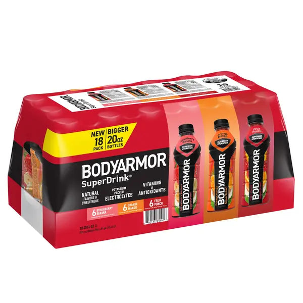 Body Armor SuperDrink Variety Pack 18 ct, 20 fl oz