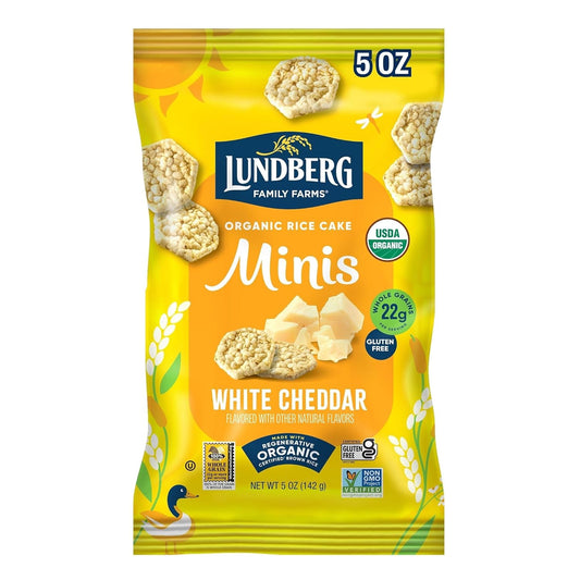 Lundberg Organic White Cheddar Rice Cake Minis, 5 oz