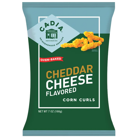 Cadia Everyday Oven-Baked Cheddar Cheese Corn Curls, 7 oz