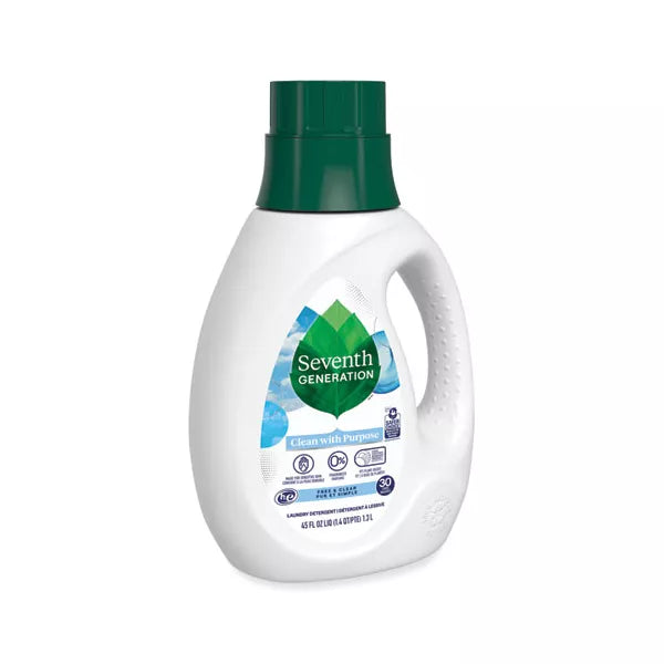 Seventh Generation Free & Clear Liquid Laundry Detergent, 45 oz