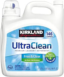 Kirkland Signature Ultra Free & Clear Liquid Laundry Detergent 146 Loads, 194 oz