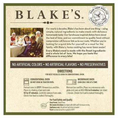 Blake's Family Size Shepherds Frozen Pie, 8 oz