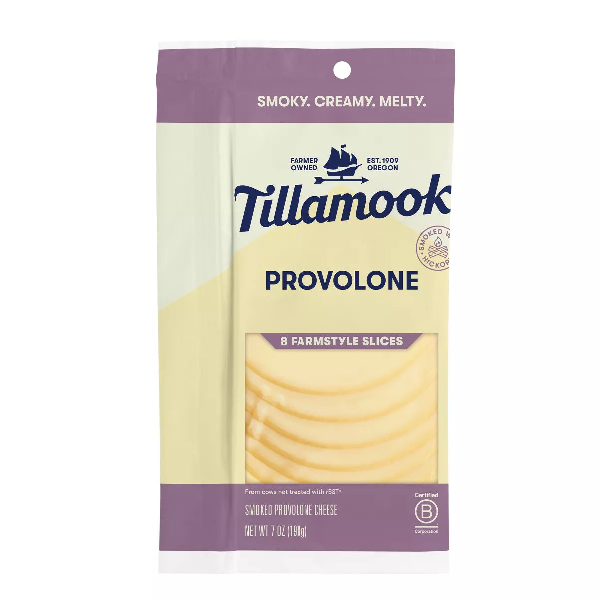 Tillamook Farmstyle Smoked Provolone Cheese Slices, 7 oz