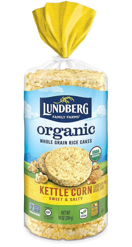 Lundberg Organic Sweet & Salty Kettle Corn Rice Cakes, 10 oz