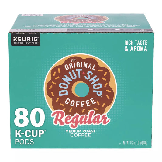 The Original Donut Shop Regular Medium Roast K-Cup Coffee, Regular Medium Roast, 80 ct