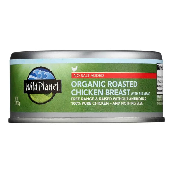 Wild Planet Organic Roasted Chicken Breast No Salt Added, 5 oz