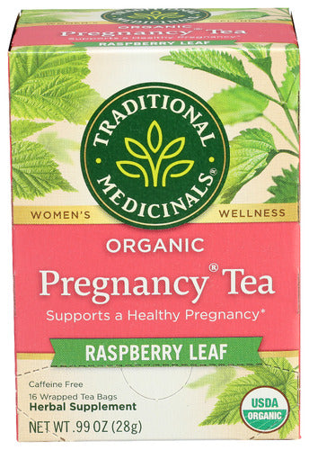 Traditional Medicinals Organic Raspberry Leaf Pregnancy Tea, 16 Count