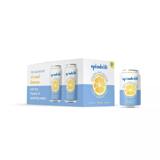 Spindrift Lemon Sparkling Water, 8 Count