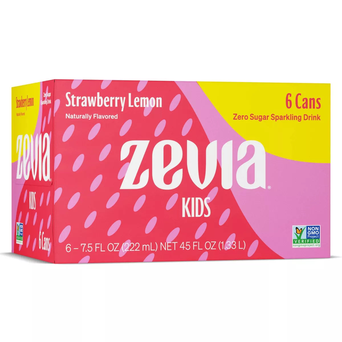 Zevia Kidz Strawberry Lemonade Zero Calorie Soda, 6 Count