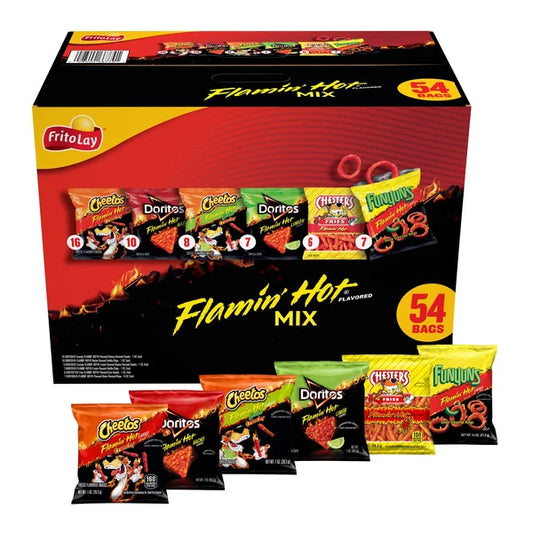 Frito Lay Flamin Hot Mix, 54 Count