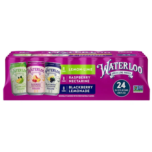 Waterloo Sparkling Variety Pack 24 ct, 12 oz