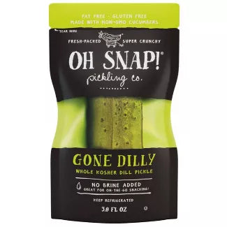 Oh Snap! Gone Dilly Whole Kosher Dill Pickle, 3 oz