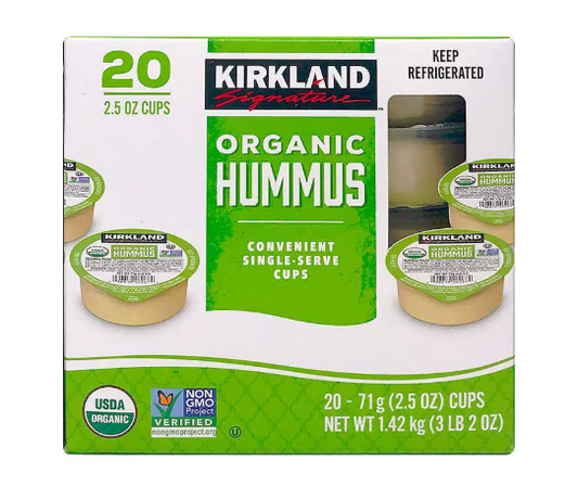 Kirkland Signature Organic Hummus 20 ct, 2.5 oz