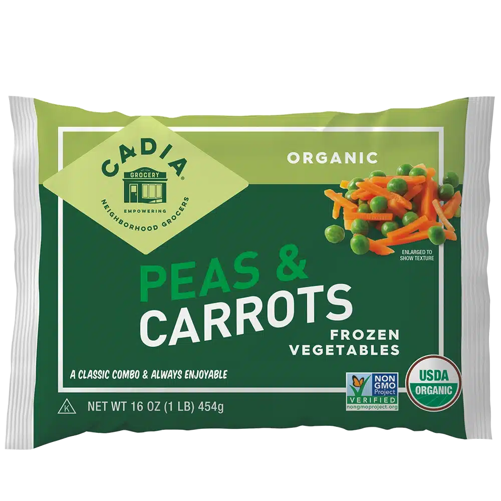 Cadia Everyday Organic Frozen Peas & Carrots, 16 oz