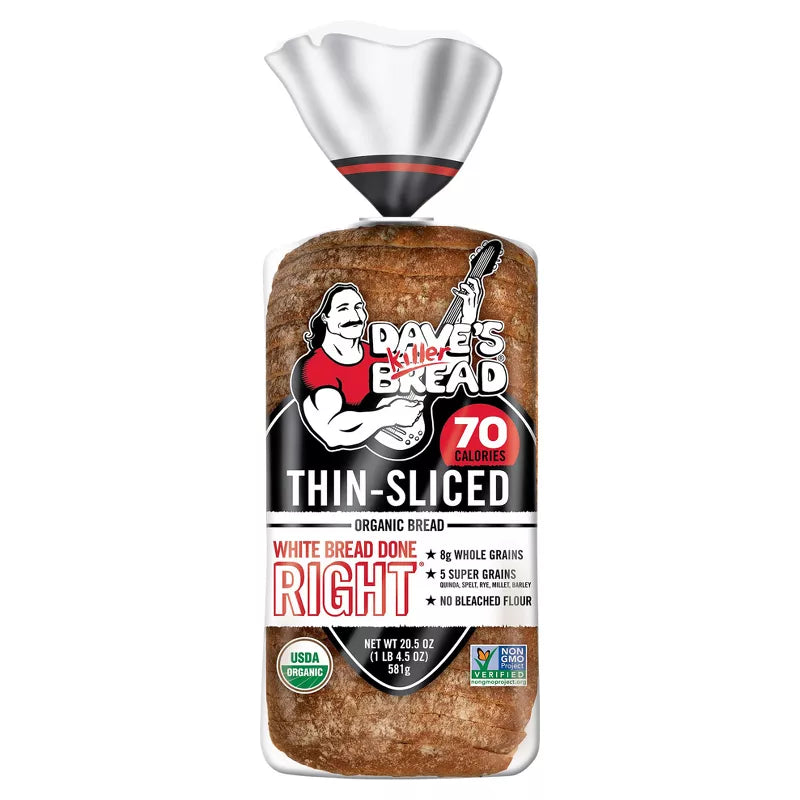 Dave's Killer Bread Organic Thin Sliced White Sandwich Bread, 20.5 oz