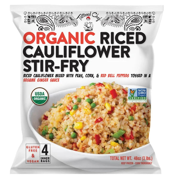 Tattooed Chef Organic Riced Cauliflower Stir Fry 4 ct, 12 oz