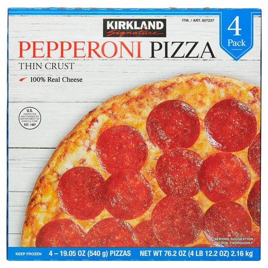 Kirkland Signature Pepperoni Pizza Thin Crust 4 ct, 19.05 oz