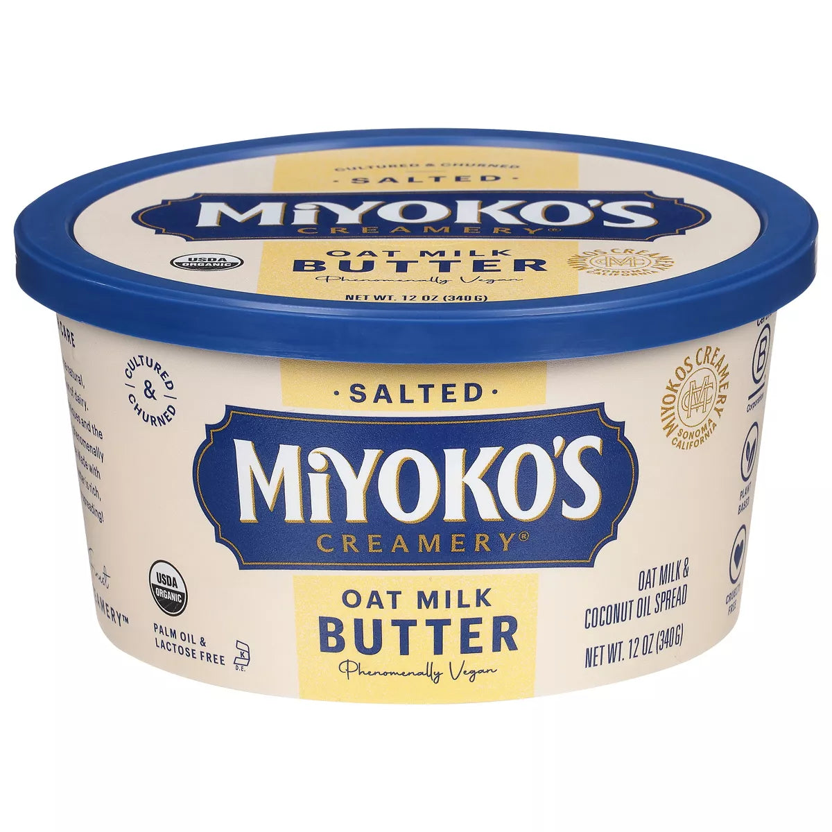 Miyoko's Creamery Salted Oat Milk Butter, 12 oz