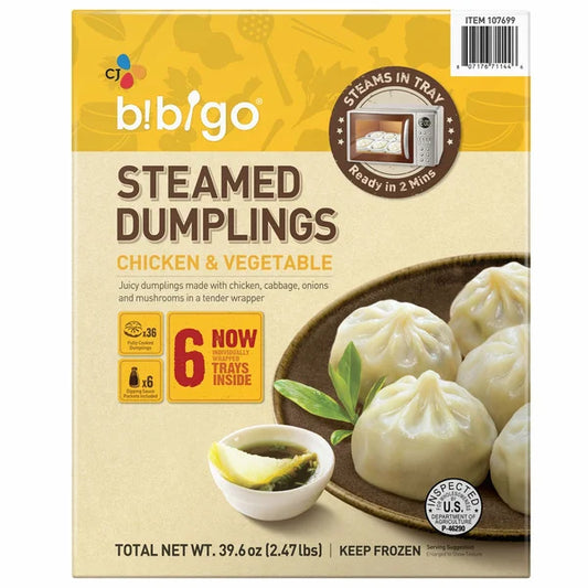 Bibigo Steamed Chicken & Vegetable Dumplings, 36 ct