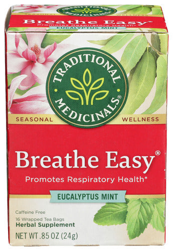 Traditional Medicinals Organic Eucalyptus Mint Breathe Easy Tea, 16 Count