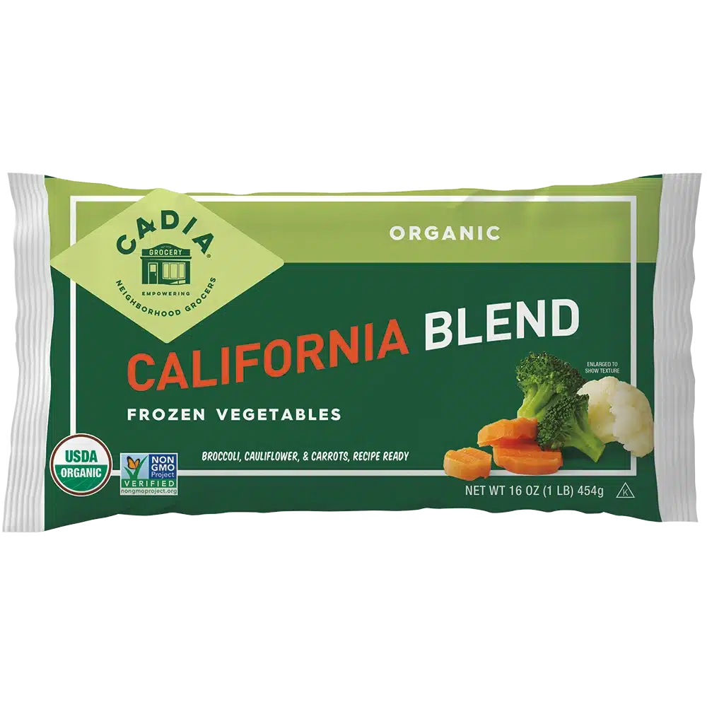Cadia Everyday Organic Frozen California Blend Vegetables, 16 oz
