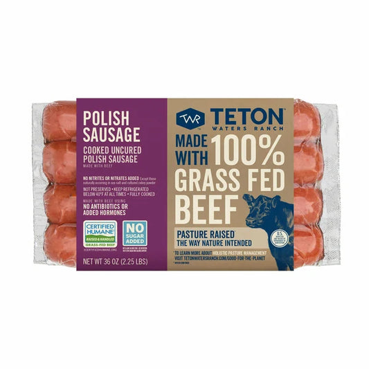 Teton Waters Ranch Polish Beef Sausage, 36 oz