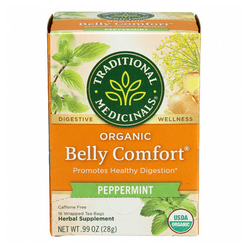 Traditional Medicinals Organic Peppermint Belly Comfort Tea, 16 Count