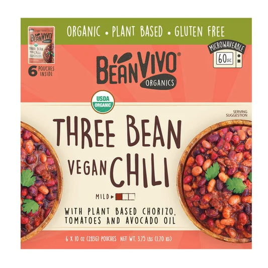 Beanvivo Organic Vegan Three Bean Chili 5 ct, 12 oz