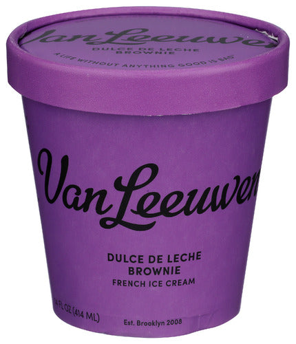 Van Leeuwen Dulce De Leche Brownie French Ice Cream, 14 oz