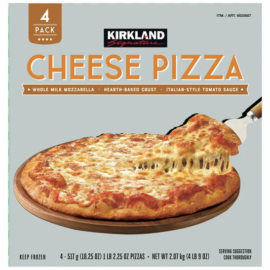 Kirkland Signature Cheese Pizza Thin Crust 4 ct, 18.25 oz