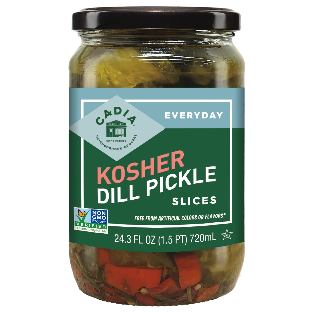 Cadia Everyday Kosher Dill Pickle Slices, 24 oz